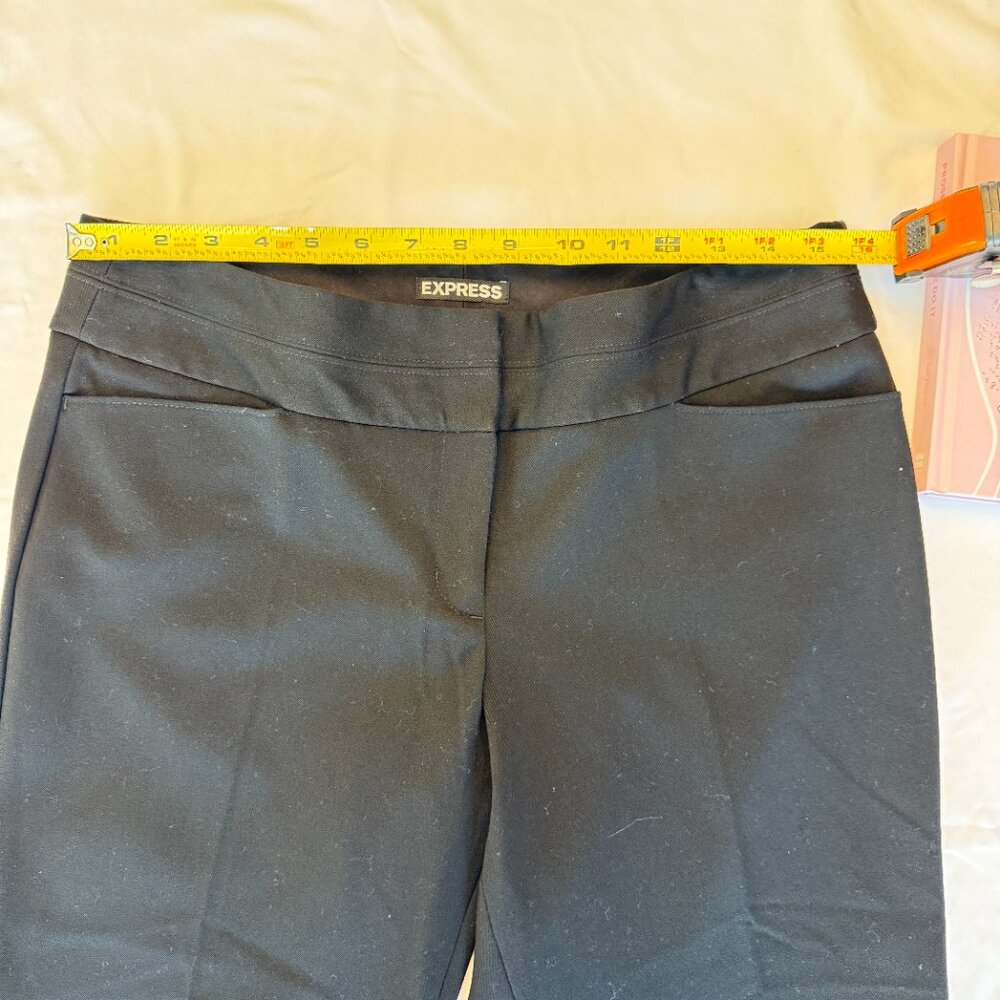 Express Editor Mid-Rise Black Capri Pants Flat Front Mid Rise 2010s - Picture 2 of 9